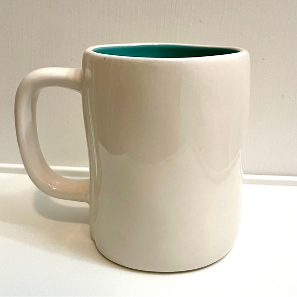 Rae Dunn “Back to the Grind” Artisan Collection Large Mug Turquoise Teal NWOT - Picture 3 of 4